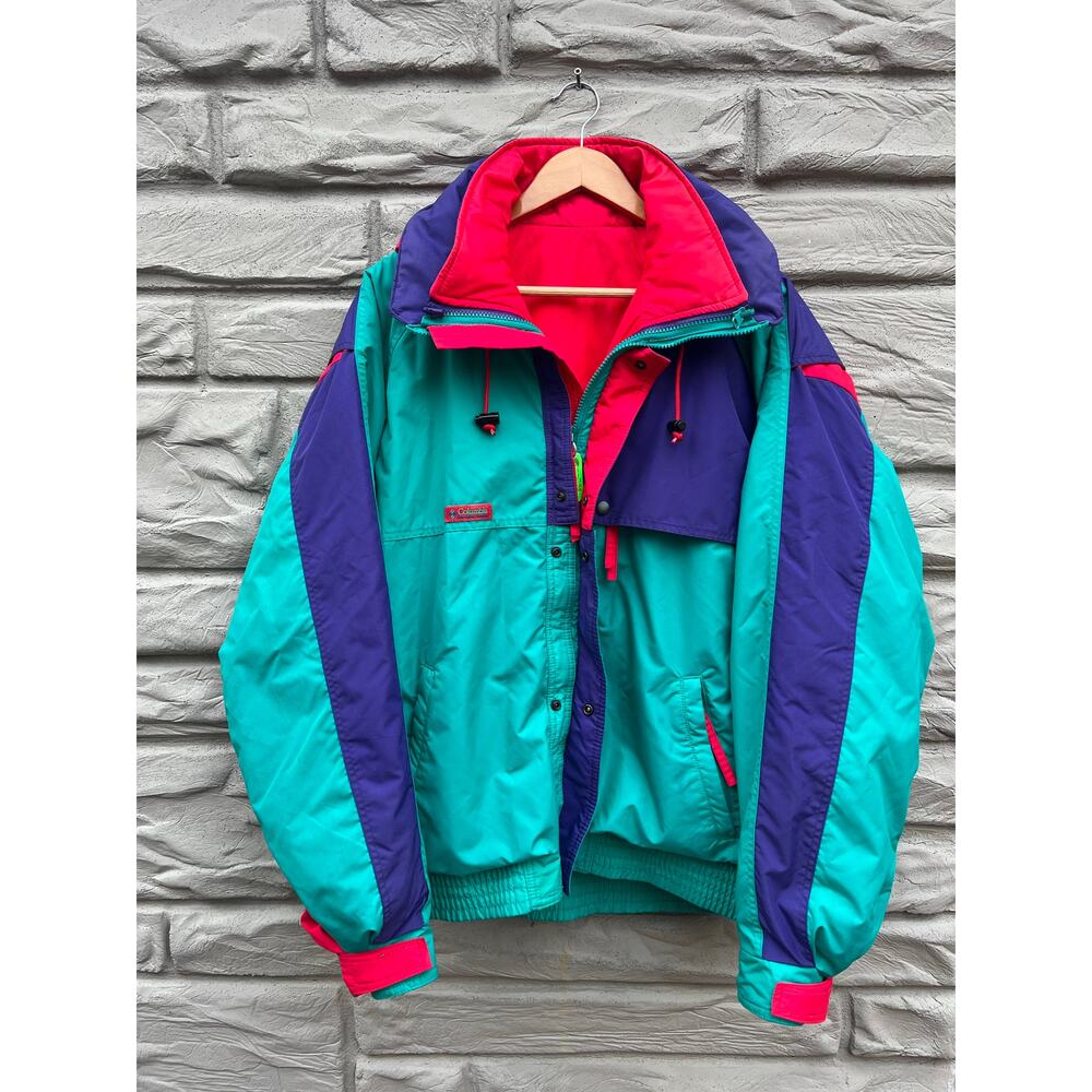 Vintage Columbia Criterion Neon layered 4 in 1 waterproof Thermal Puffer Jacket